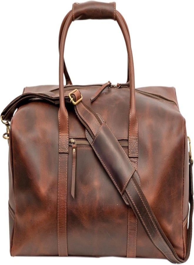NATURALS EXPORT Duffel Bags for Men and Women Full Grain Leather Travel Overnight Weekend Bags, Sports Gym Duffel (20 Inch), Tan, 20 Inch, Travel Duffle Bag With Adjustable Strap - Image 1